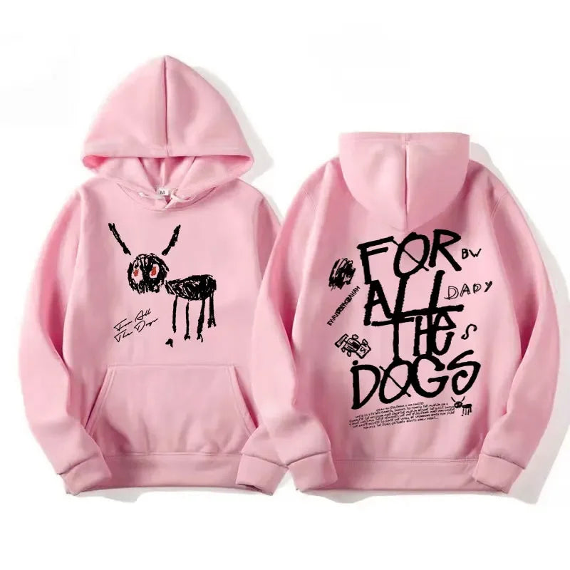 Rapper Drake New Album for All the Dogs Graphic Hoodies Men Women Fashion Hip Hop Pullovers Sweatshirt Vintage Streetwear Hoodie