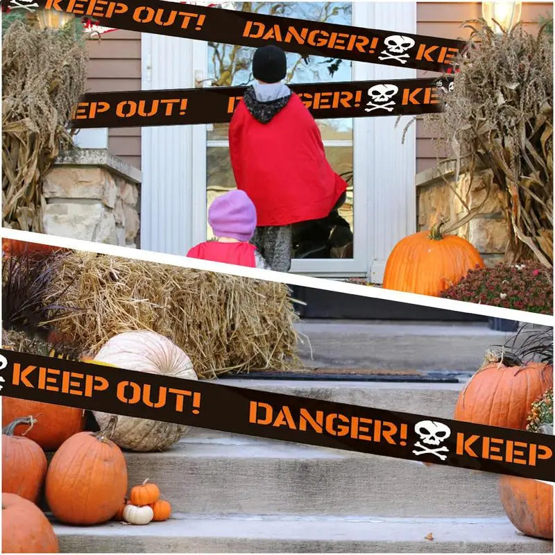 Caution Tape Halloween Decor Safety Signs Halloween Tape Halloween Danger Tape Crime Scene Tape Warning Tape Halloween