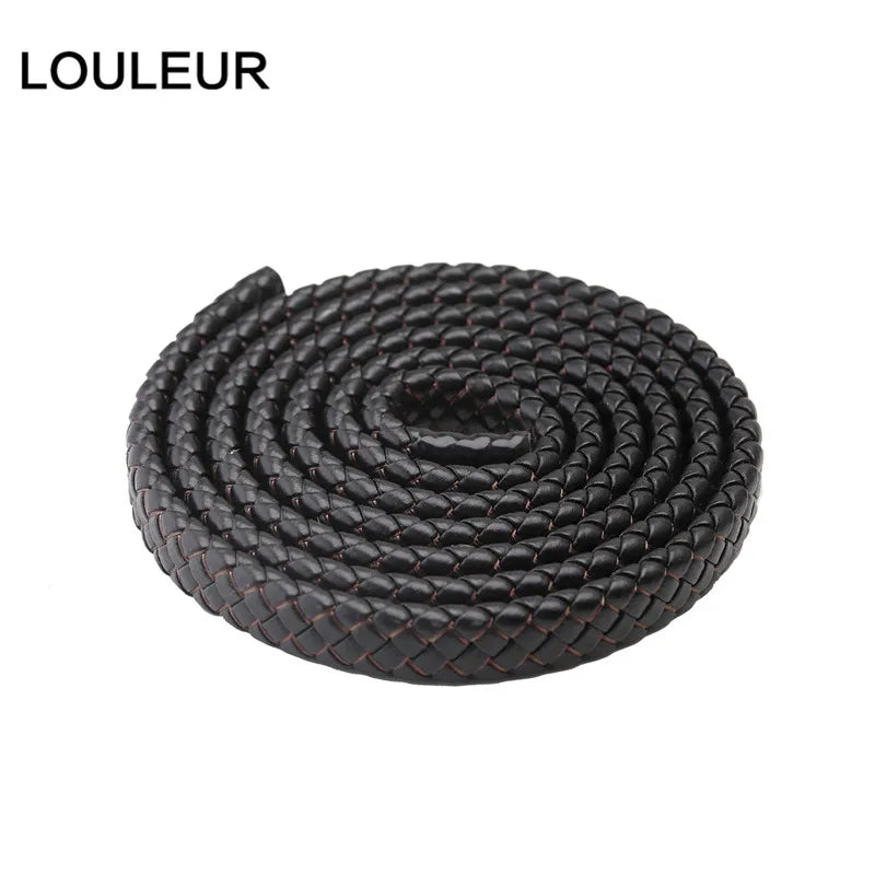 1M 12X6Mm Braided Leather Rope Punk Braided Leather Cord Flat Braided Cord Rope Accessories Jewelry Findings Handmade Gift