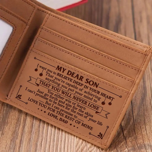 Free Engraving 100% Genuine Leather Men Wallet Gift of Dad to Son V E1001-1015 Small Mini Card Holder Card Wallet Men