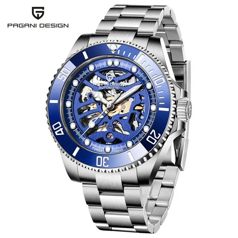 Stainless Steel Waterproof Mechanical Watch Top Brand Sapphire Glass Automatic Watch Luxury Business Men Watch