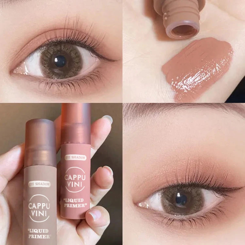 Cappuvini Matte Eyeshadow Cream Smooth Nude Eye Makeup Long Lasting Waterproof Orange Apricot Nude Liquid Eyeshdaow AC389