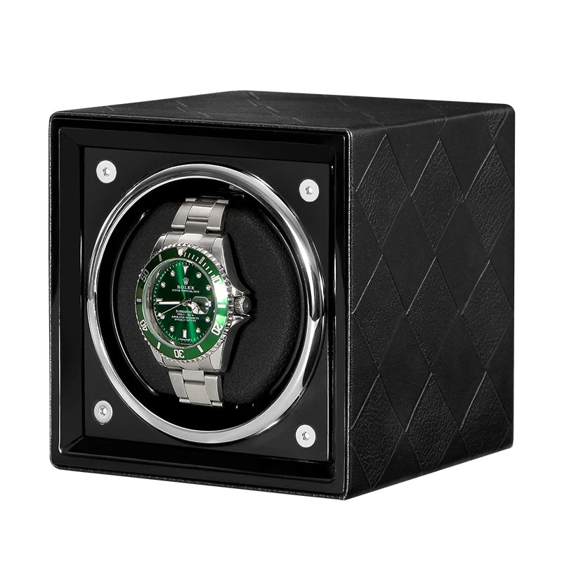 Watch Winder Box Accessories Display Mechanical Single Rotating Watch Uhrenbeweger for Men Automatic Watch