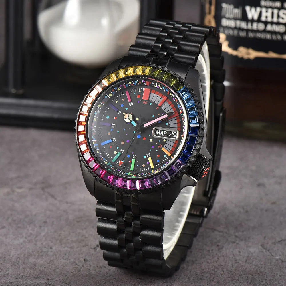 NH36 Watch SKX007  Men Watch New Men Luxury Automatic Mechanical NH35 Watch Movement Stainless Steel Waterproof Watch