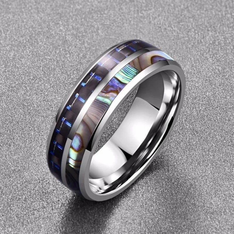 Fashion Tungsten Carbide Wood Rings Steel Arrow Inlay for Men Women Classic Engagement Ring Dome Band Polished Comfort Fit