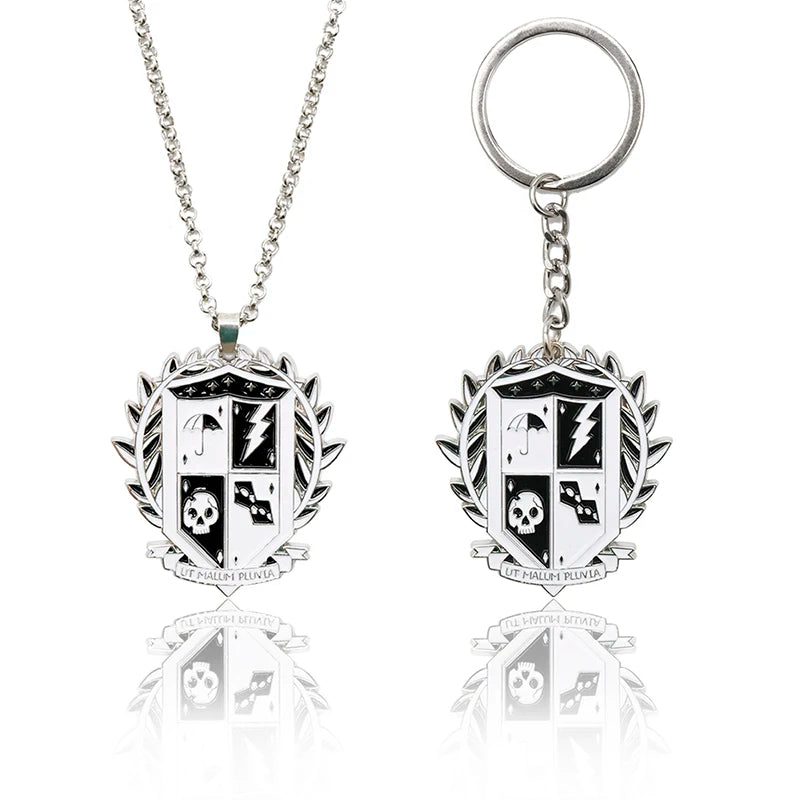 Fantasy American Drama Umbrella Academy Necklace the Umbrella Academy Badge Pendant Necklace Bead Chain Women Men Jewelry Gift