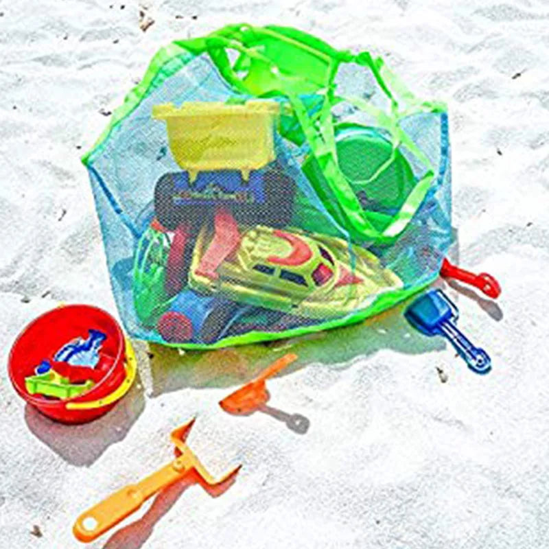 1Pcs Beach Bag Mesh Sand Indoor Outdoor Durable Portable Hand Bag Swimming Sport Toys Storage Collecting for Children Kids Bag