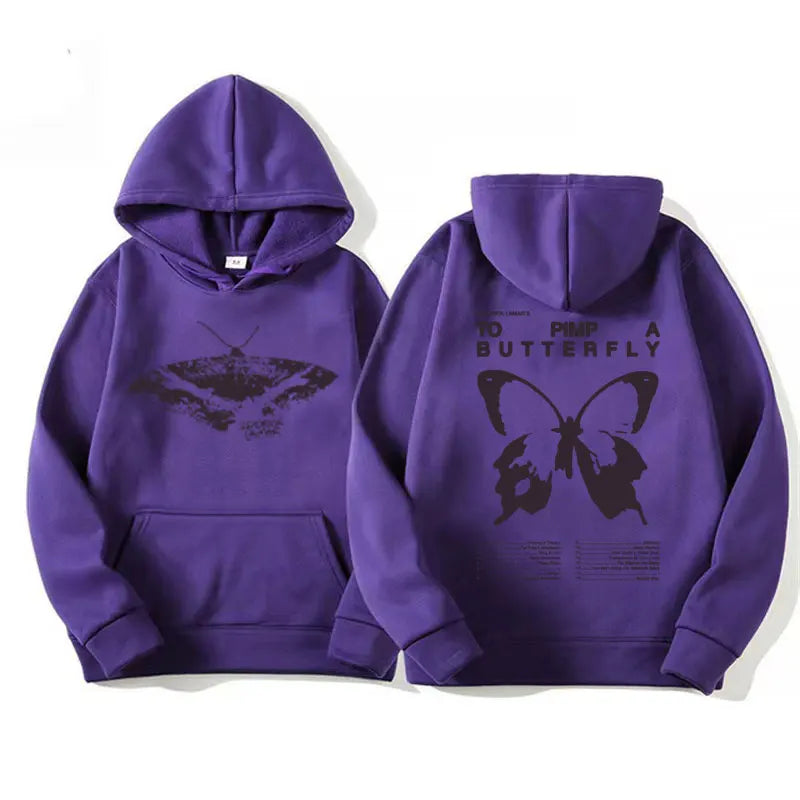 Kendrick Lamar Album Hoodies to Pimp a Butterfly Tracklist Graphic Hoodie Men'S Women Harajuku Aesthetic Long Sleeve Sweatshirts