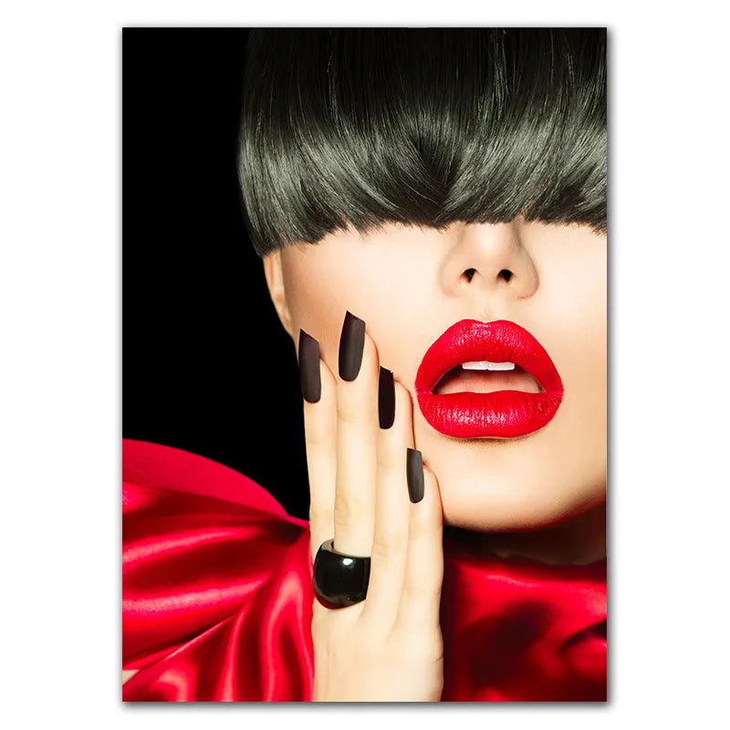 Beauty Nail Shop Art Poster Photo Wall Decoration Beauty Eeyelash Makeup Print Poster Canvas Painting HD2593