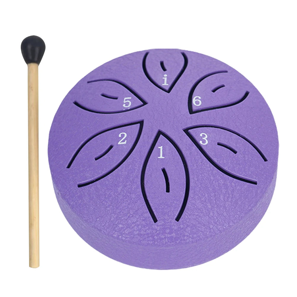 6/3 Inch 11/6 Notes Mini Handpan Drum Finger Picks Percussion Instruments Sound Healing Steel Tongue Drum for Meditation Yoga