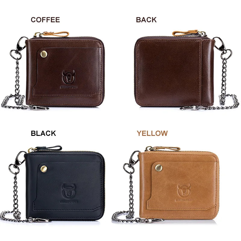 Cowhide Genuine Leather Men Wallet Coin Purse Small Mini Card Holder Vintage PORTFOLIO Portomonee Male Walet Pocket