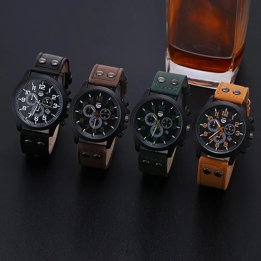 Men Quartz Watch Fashion Simple Business Belt Quartz Watch for Men Watch Student Wristwatch Sports Non Mechanical