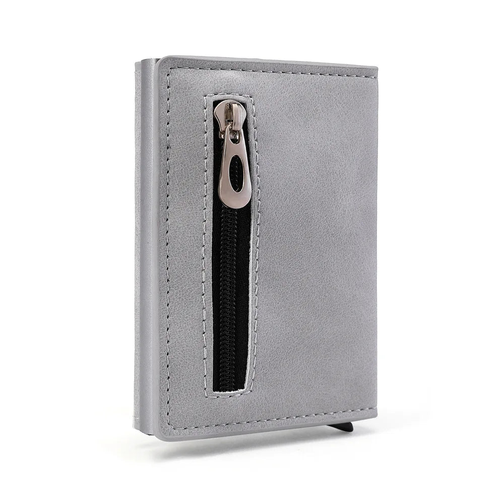 PU Leather Men Wallet Rfid Anti-Magnetic Credit Cards Holder with Organizer Coin Pocket & Money Clips Purse