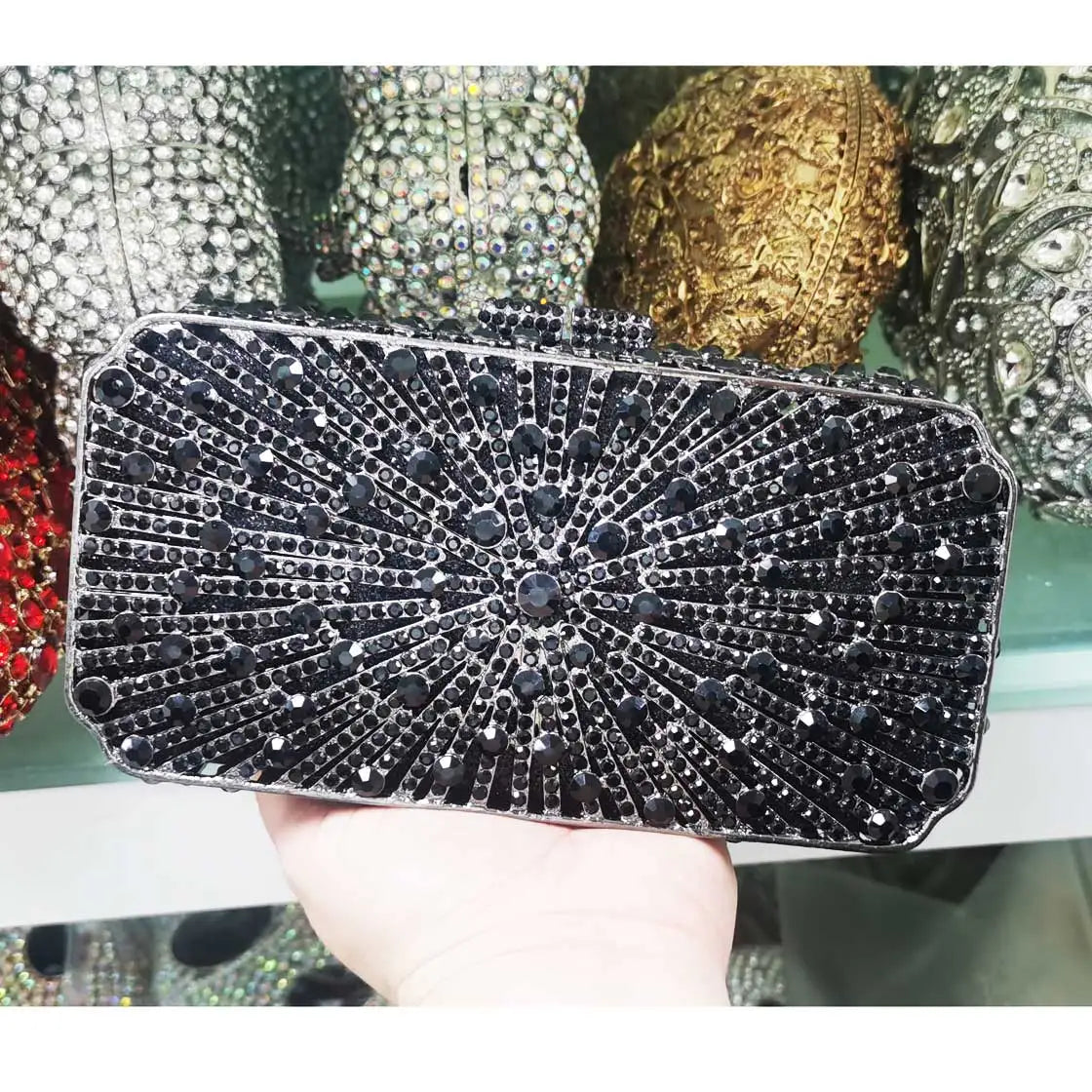 Box Bling Bags Party Purse Bags Women Luxury Crystal Evening Bags Female Pochette Ladies Wedding Clutch Bags SC129