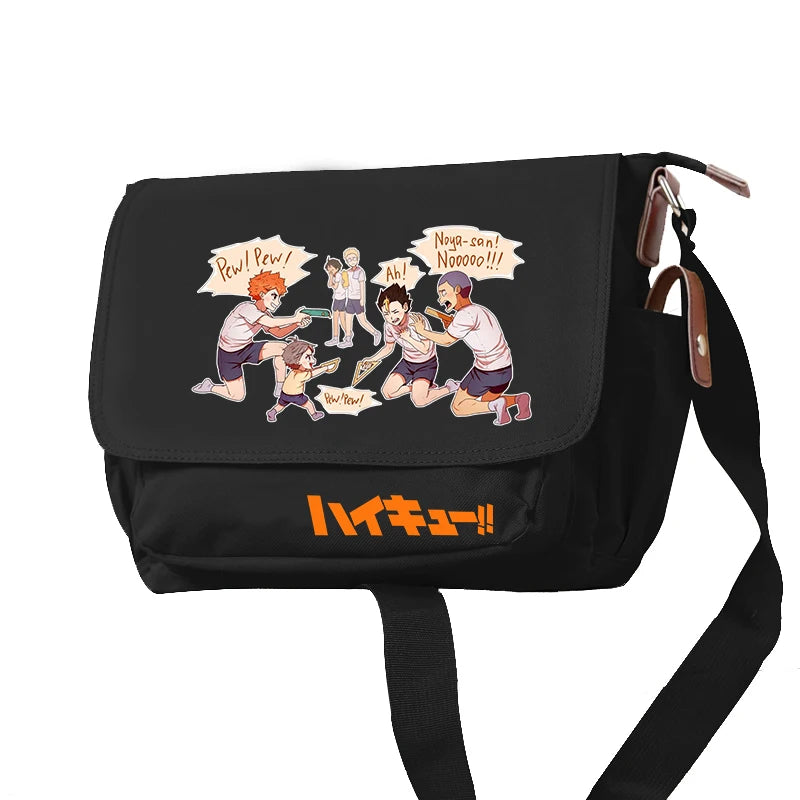 Hot Anime Haikyuu!! Crossbody Bags Cartoon Shoyo Hinata Bookbag Oxford School Bagpack Students Messenger Bag Women Handbag