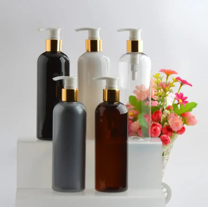 20PCS 300Ml Empty Plastic Lotion Bottles Liquid Soap Pump Container for Personal Care Lotion , Aluminum Pump Cosmetic Containers