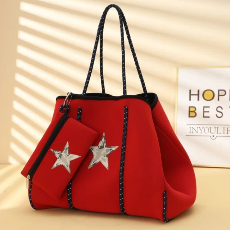 Summer Women Handbag Fasion Hollow Shopping Bag Casual Tote Bag Female Large Capacity Shoulder Bag