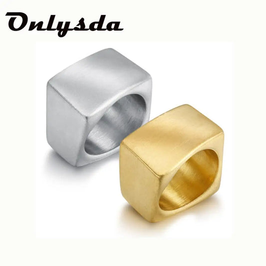 Stainless Steel Viking Geometry Gold Ring Vintage Hammer Retro Punk Jewelry Finger Man Love Jewelry Couple Gift Wholesale