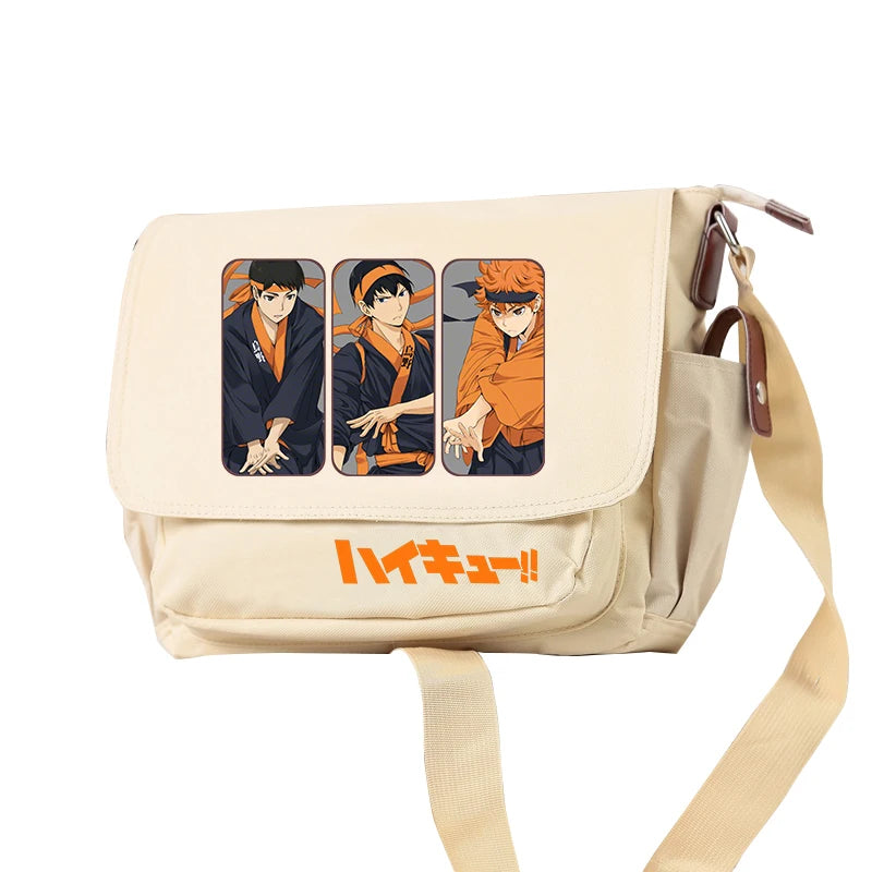 Hot Anime Haikyuu!! Crossbody Bags Cartoon Shoyo Hinata Bookbag Oxford School Bagpack Students Messenger Bag Women Handbag