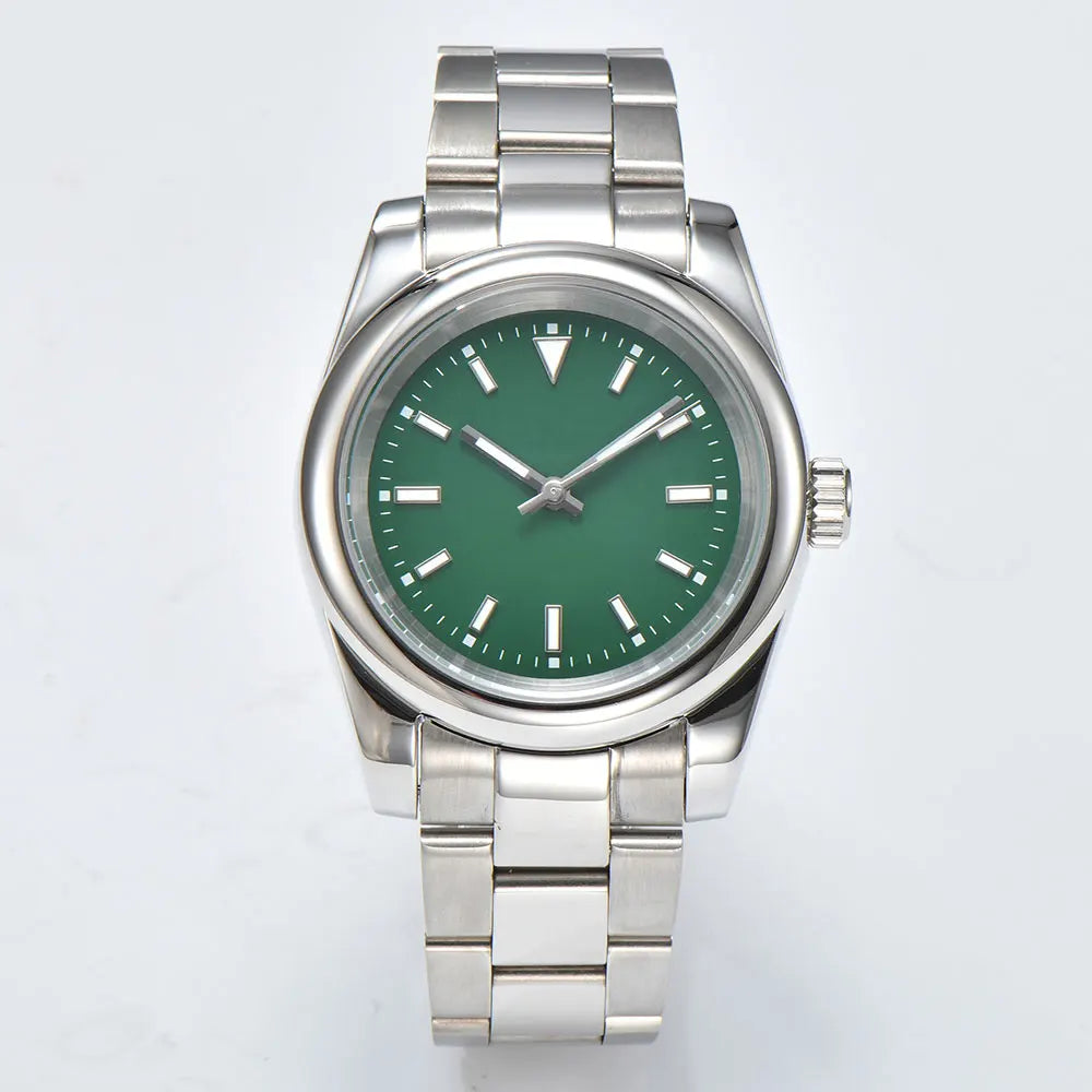 39Mm NH35 No Logo Watch Men Watch Automatic Mechanical Watch Sapphire Glass Case Waterproof Green Luminous Watch Custom Logo