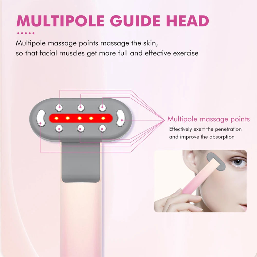 Eye Beauty Device Multifunctional Eye Skin Tightening Beauty Wand Hot Compress Lighten Dark Circles Facial Massage Tool