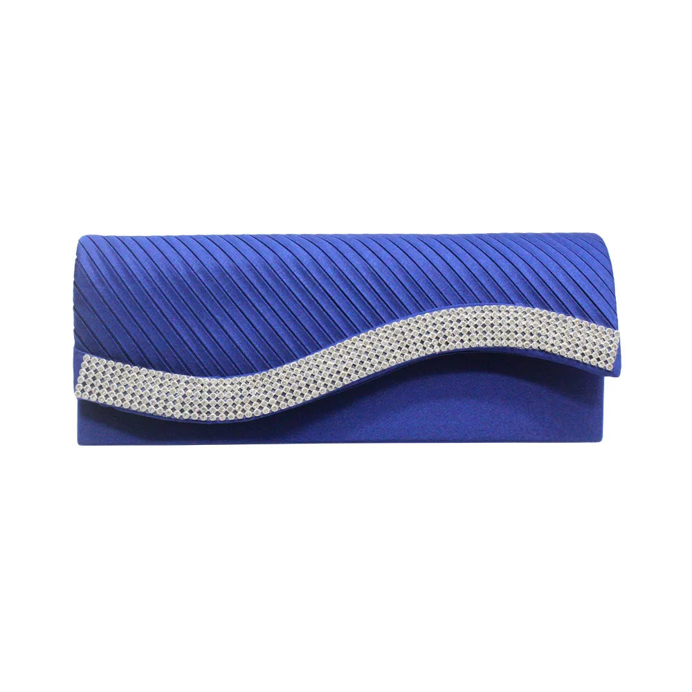 Diamond-Studded Women'S Clutch Bag Pleated Women'S Bag Evening Bag Evening Dress Bag Wedding Party Handbags Bags Shoulder Bag