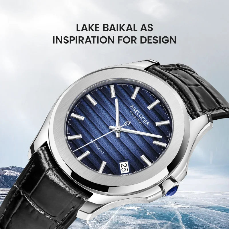 Original Baikal Watch Men'S Big Calendar Business Formal Automatic Mechanical Watch Birthday Gift for Men