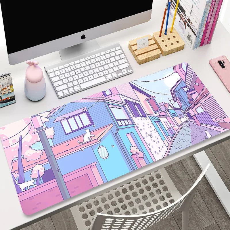 Kawaii Large Mousepad Game Mouse Pad Gamer Big Mouse Mat Cute PC Computer XXL Mouse Carpet 900X400 Mause Pad Keyboard Desk Mat