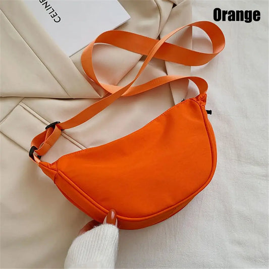 Fashion Nylon Casual Hobos Chest Bag Underarm Bag Crossbody Bag for Women Students Shoulder Cross Body Bag