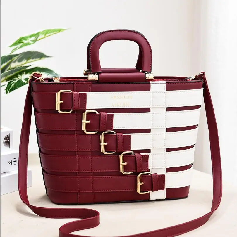 2024 Luxury Handbags Women Bags Designer Large Solid Belt Buckle Crossbody Shoulder Bags Women Messenger Bags Ladies Handbag