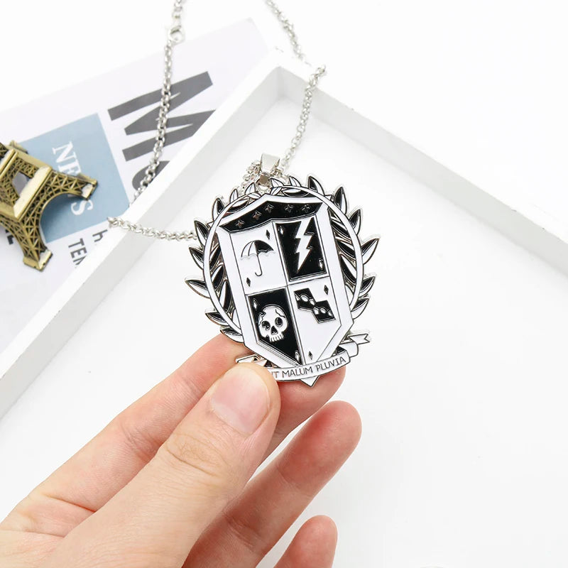 Fantasy American Drama Umbrella Academy Necklace the Umbrella Academy Badge Pendant Necklace Bead Chain Women Men Jewelry Gift