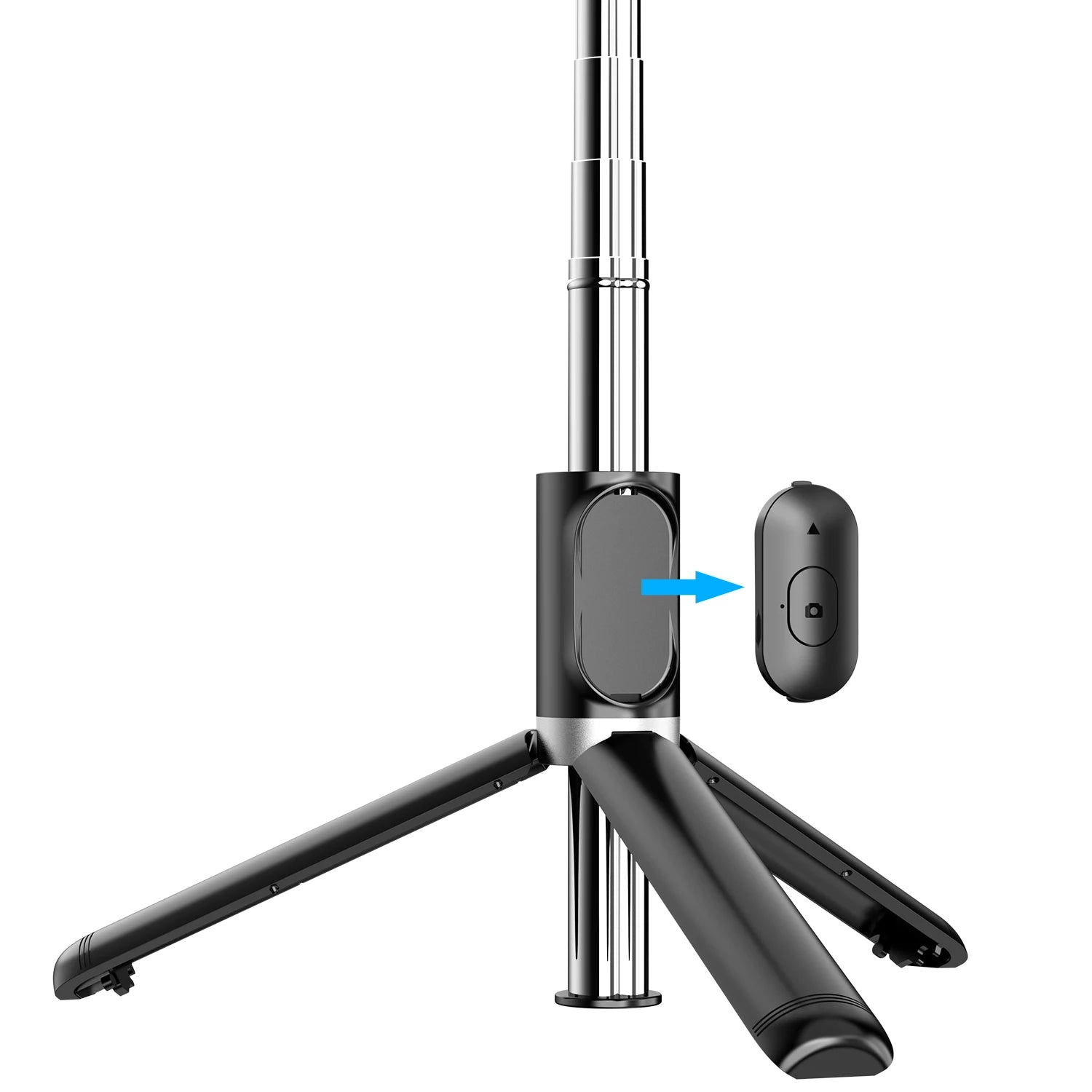 Portable 41 Inch Selfie Stick Phone Tripod with Wireless Remote Extendable Tripod Stand 360 Rotation Compatible with Iphone