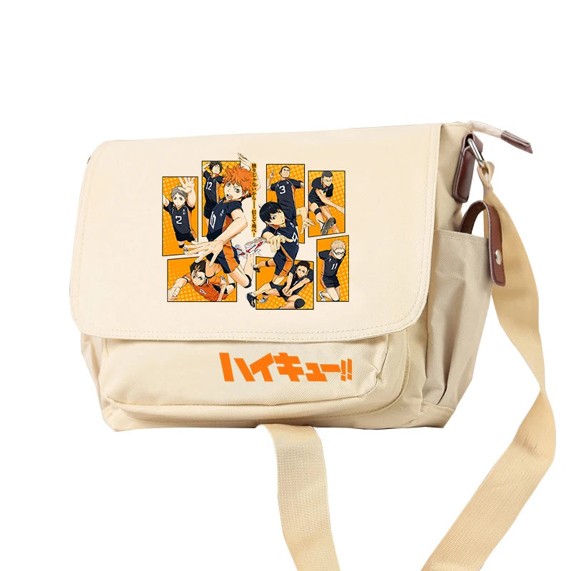 Hot Anime Haikyuu!! Crossbody Bags Cartoon Shoyo Hinata Bookbag Oxford School Bagpack Students Messenger Bag Women Handbag