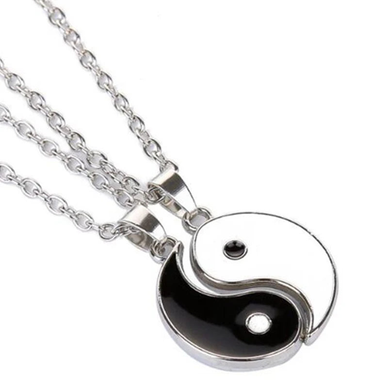 Yin Yang Pendant Necklace for Girlfriend Couples Matching Best Friend Friendship Jewelry Gift Bff Things Aesthetic Collar Boys 2