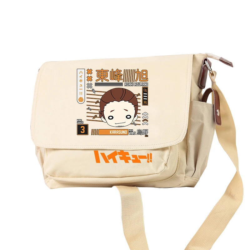 Hot Anime Haikyuu!! Crossbody Bags Cartoon Shoyo Hinata Bookbag Oxford School Bagpack Students Messenger Bag Women Handbag