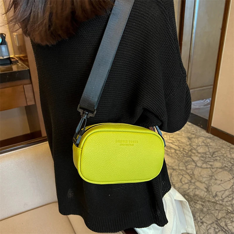 New Korean Fashion Crossbody Bags Women&Men Unisex Purses and Handbags Luxury Leather Simple Bag Shoulder Bag Female School Bag