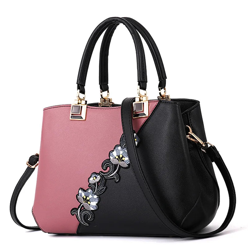 Embroidered Messenger Bags Women Leather Handbags Bags for Women 2021 Sac a Main Ladies Hand Bag Female Hand Bag New