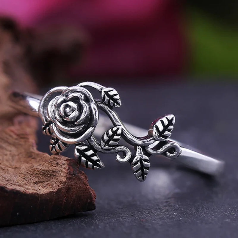 Vintage Blacke Rose Shaped Women Rings Retro Whole Rose Flower Factory Direct Selling Wholesale Lots&Bulk Women Rings