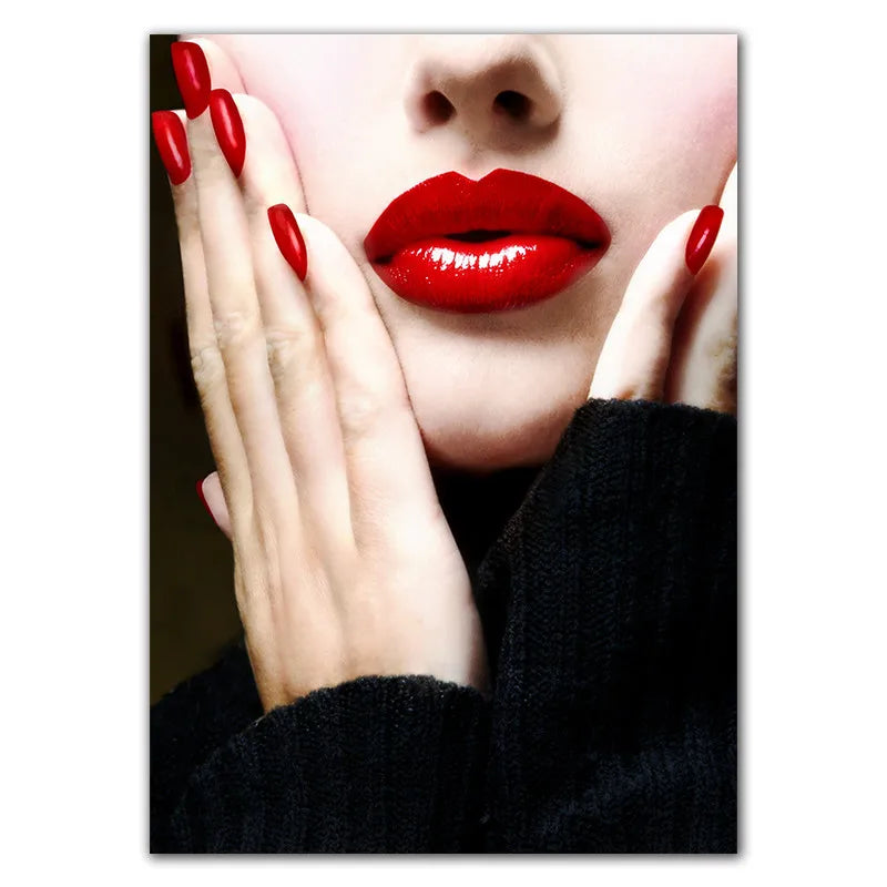 Beauty Nail Shop Art Poster Photo Wall Decoration Beauty Eeyelash Makeup Print Poster Canvas Painting HD2593