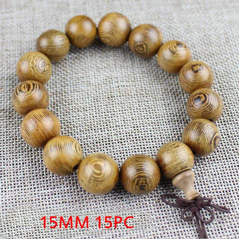 Chicken Wing Wood Buddhist Prayer Beads Tibetan Mala Buddha Bracelet Rosary Wooden Bangle Women Men Jewelry Pulseira