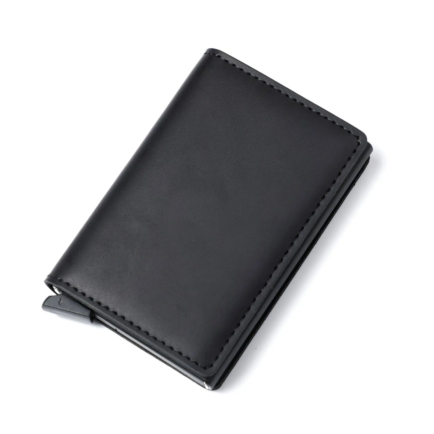 Wallet Credit Card Holder Men Wallet RFID Box Bank Card Holder Vintage Leather Wallet with Money Clips