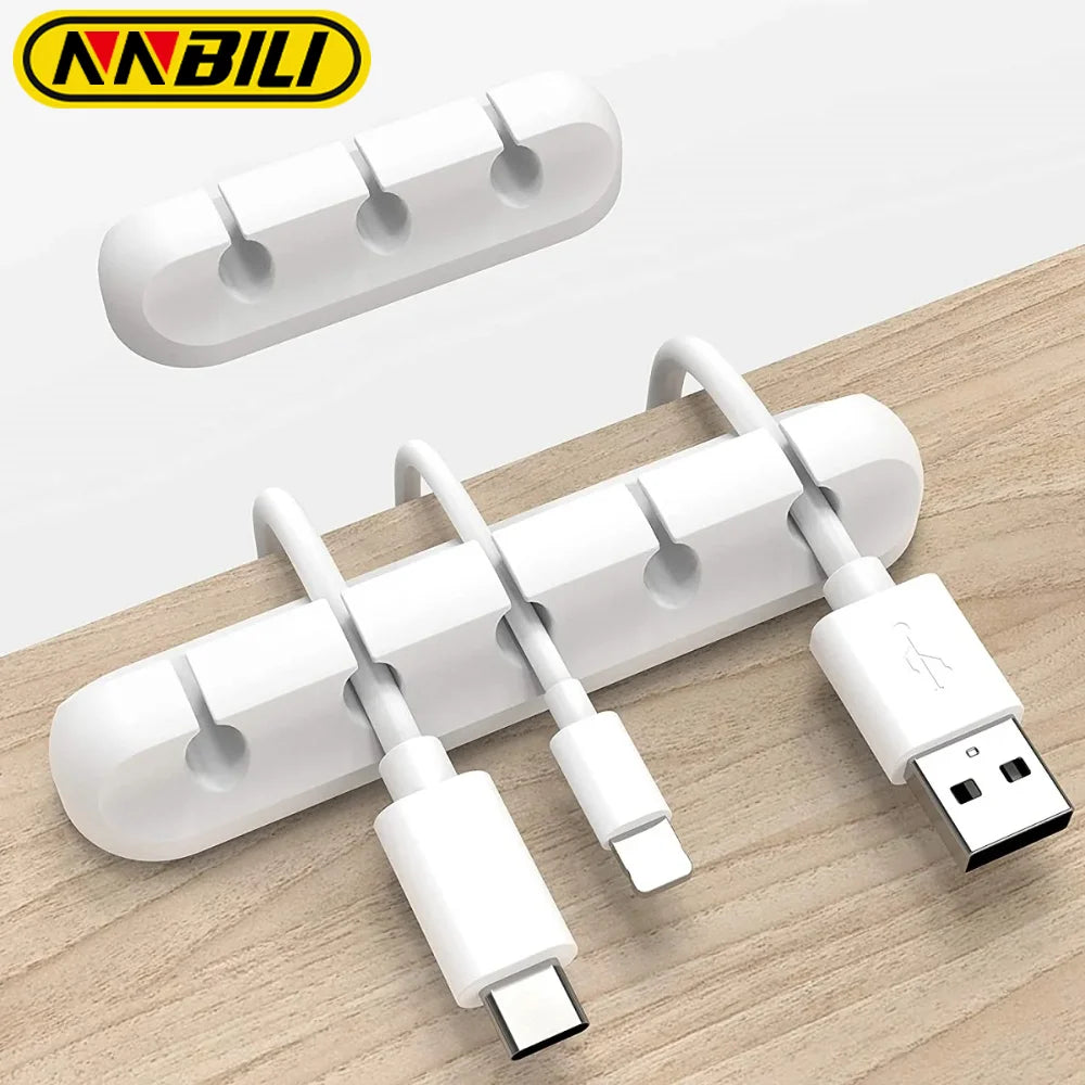 Cable Holder Clips Cable Organizer Silicone USB Cable Winder Management Clips Self Adhesive for Mouse Keyboard Headset