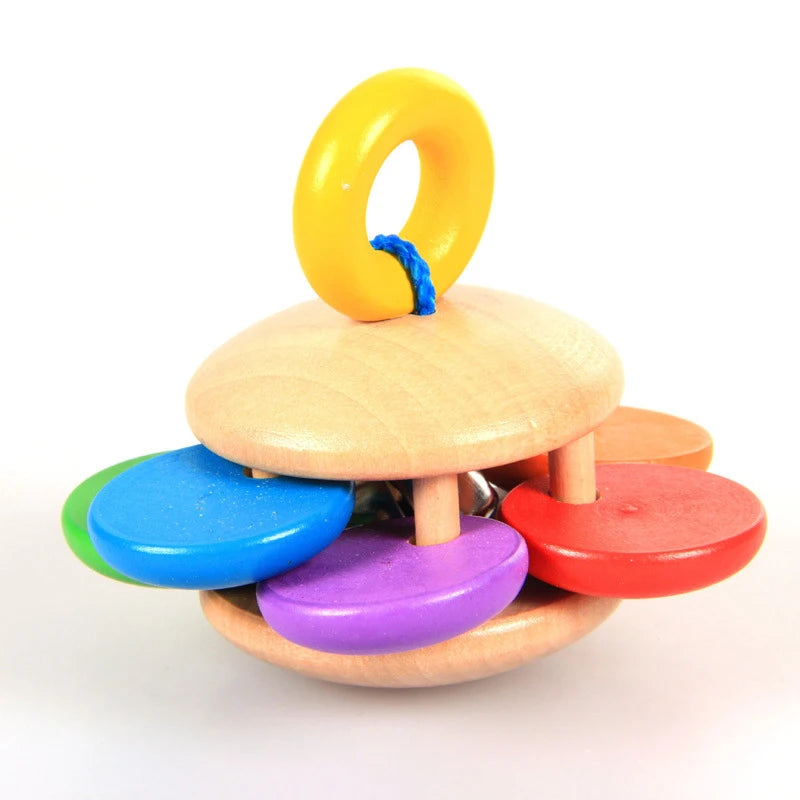 Montessori Wooden Rattles for Baby Crib Toys Baby Rattle Educational Musical Wooden Toys Children Games Baby Toys 0 12 Months