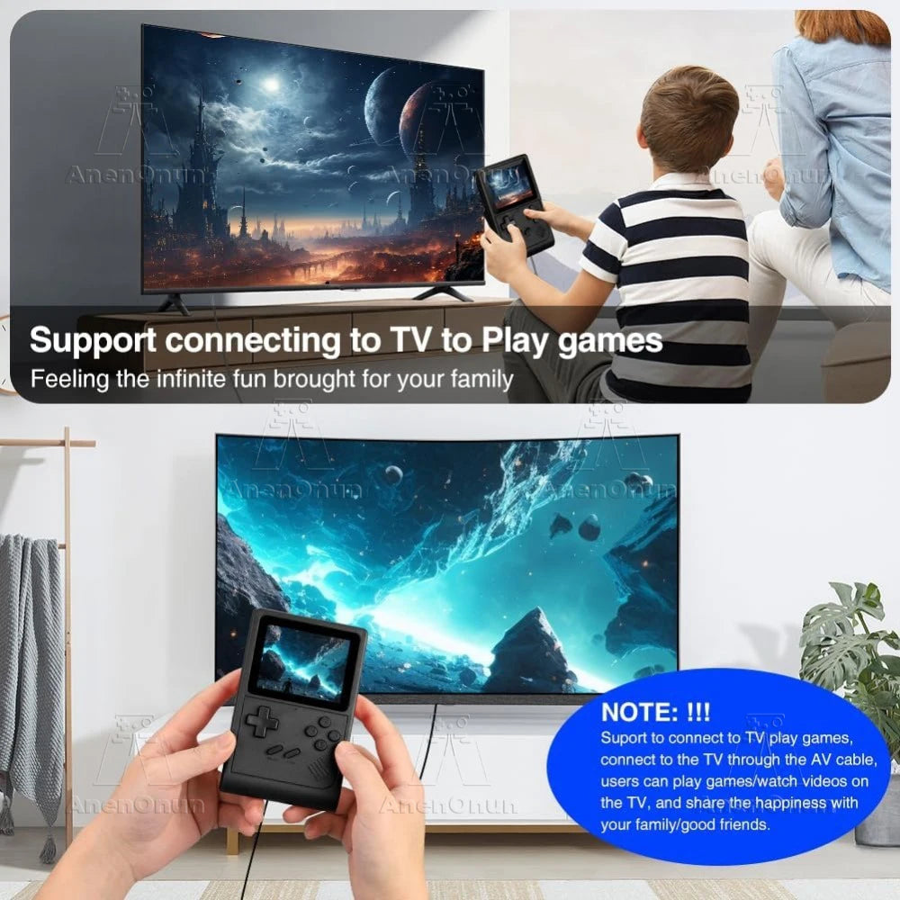 3.0 Inch Portable Video Game Console Built-In 6000 Games 7 Emulator Children Handheld Game Players Kids Mini Retro Game Machine