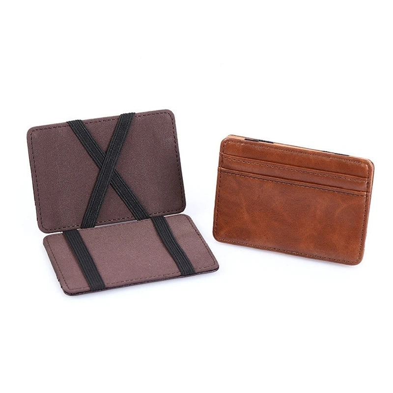 Fashion Men Slim Wallet Male Ultra Thin Short Men Magic Wallet Money Cash Card Holder Purse