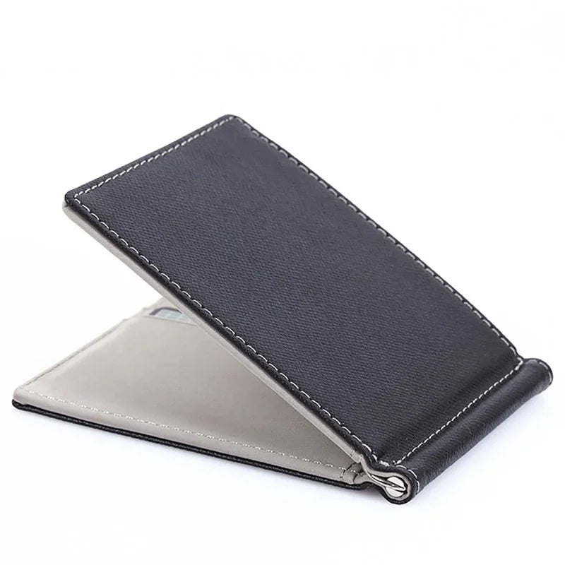 Brand Men Wallet Short Skin Wallets Purses PU Leather Money Clips Sollid Thin Wallet for Men Purses