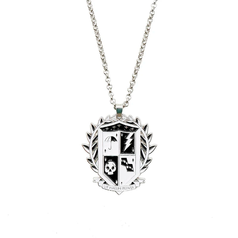 Fantasy American Drama Umbrella Academy Necklace the Umbrella Academy Badge Pendant Necklace Bead Chain Women Men Jewelry Gift