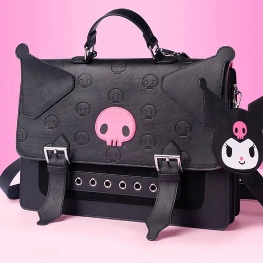 Sanrio New Kuromi Academy Style Large Capacity Crossbody Bag Y2K JK Backpack Women Japanese Style Shoulder Bags Trend Handbag