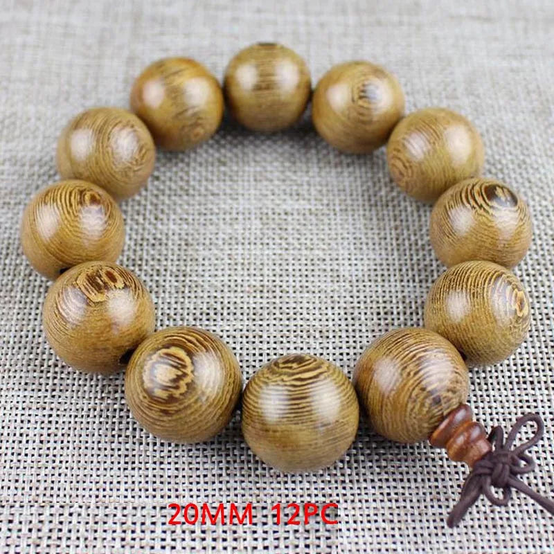 Chicken Wing Wood Buddhist Prayer Beads Tibetan Mala Buddha Bracelet Rosary Wooden Bangle Women Men Jewelry Pulseira