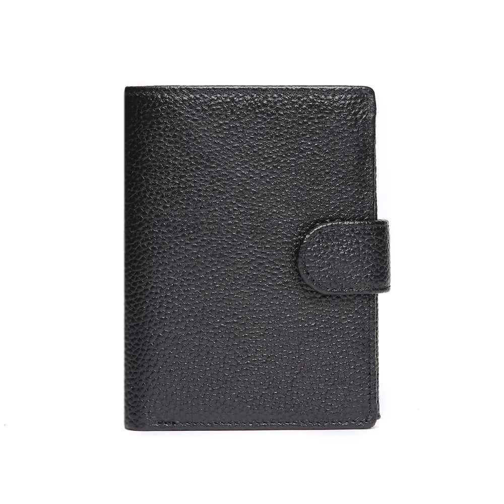 Crazy Horse Leather Men'S Wallet Genuine Leather Men Business Wallet RFID Men Card Id Holder Coin Purse Travel Wallet